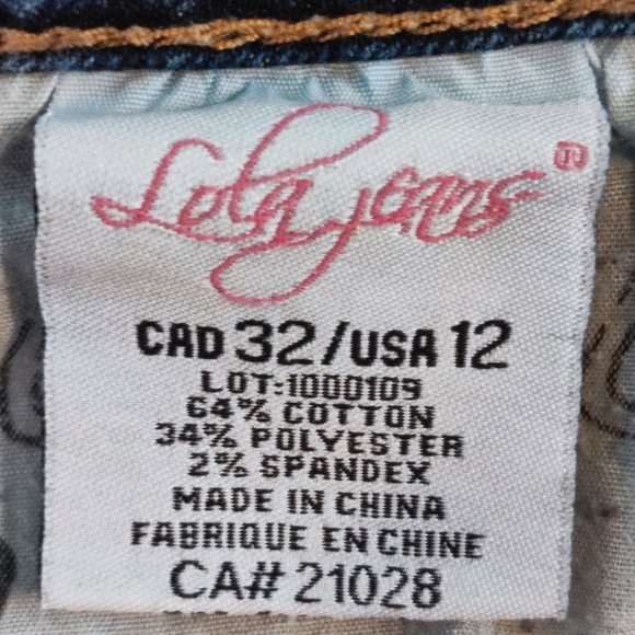 Lola Jeans Celina Skinny jeans blue women's size 12 - Picture 7 of 13